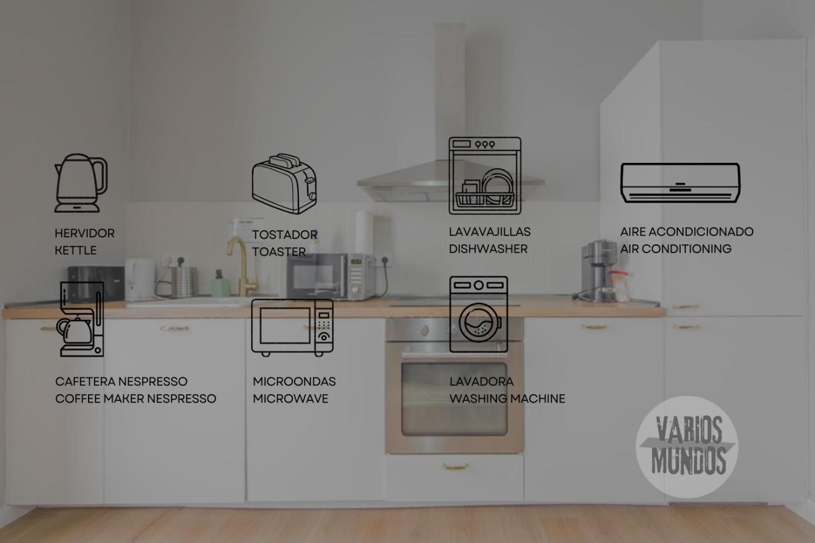 מדריד Modern Apt & Cool Interior Design A 20 Metros Del Retiro E1 מראה חיצוני תמונה